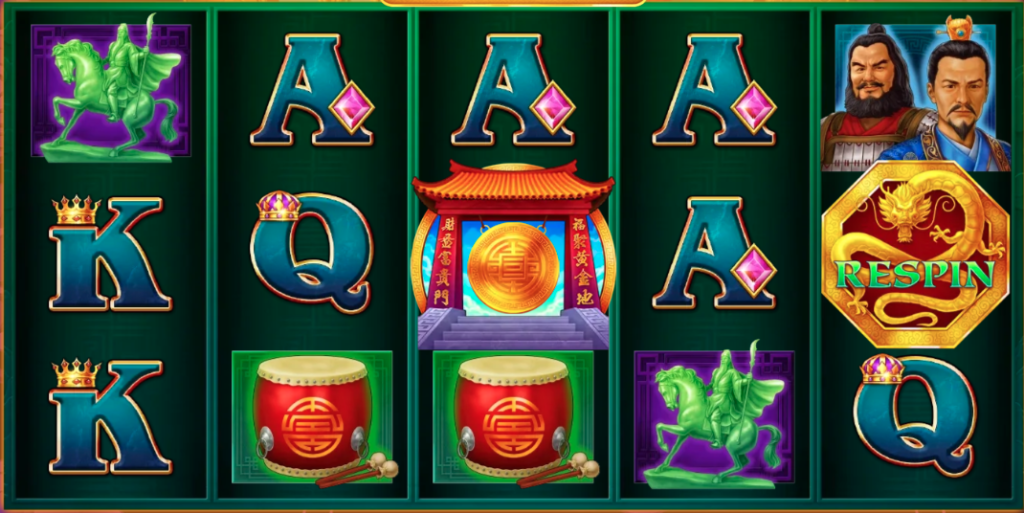 Dragon Unleashed Three Legends slot machine respin awarded